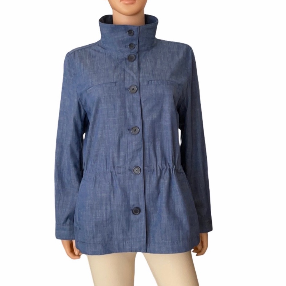 NWOT Talbots blue jean turtleneck style jacket
